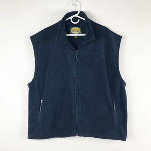 Cabelas Navy Blue Full Zip Polar Fleece Vest 2XL